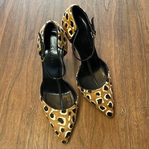 Gucci Pony Hide Leopard Heels